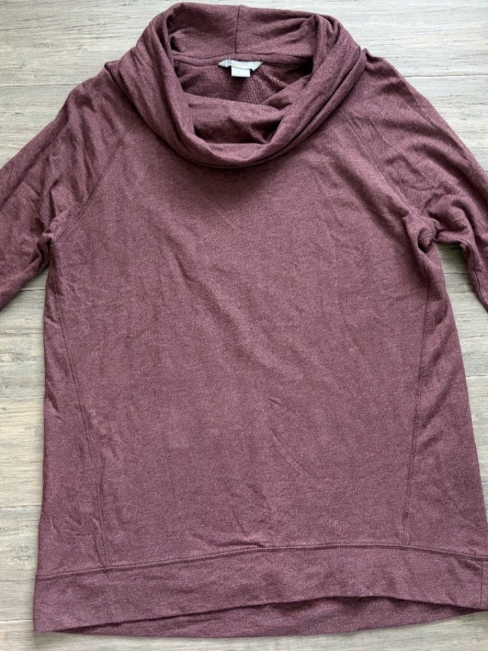 Naturals Reflections Women's Large Plum Soft Knit Cowl Neck Pullover Sweater
